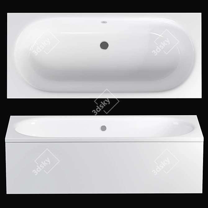 Luxury Acrylic Bathtub Cezares 3D model image 1