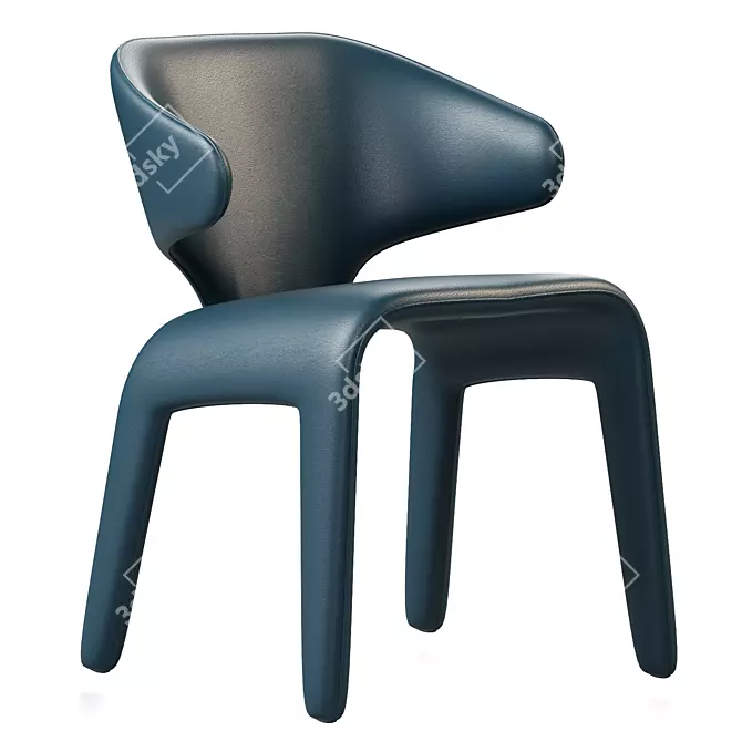 Sleek Bandi Dining Chair 3D model image 3