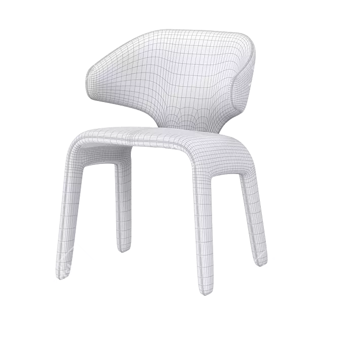 Sleek Bandi Dining Chair 3D model image 5