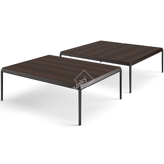 B&B Italia Michel Coffee Tables: Stylish and Versatile Set 3D model image 4