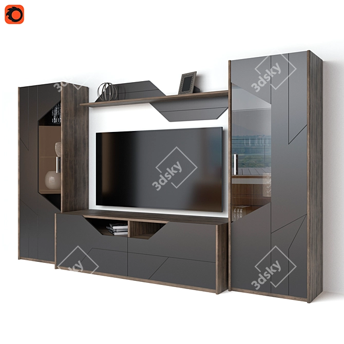 Astoria No. 2 Wall Unit by LAZURIT 3D model image 2