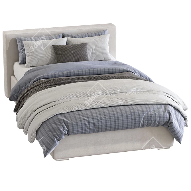 Luxury HARRIS BED 238 Set 3D model image 3