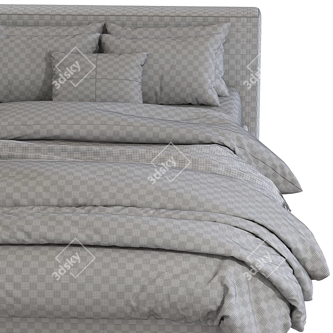 Luxury HARRIS BED 238 Set 3D model image 5