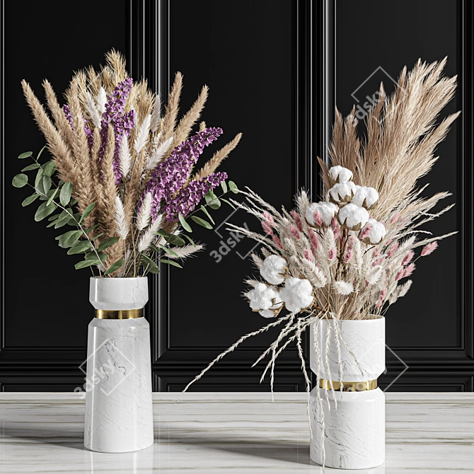  Pampas Bouquet Set Decor 3D model image 3