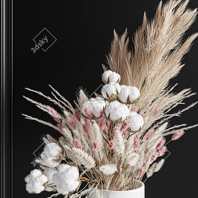  Pampas Bouquet Set Decor 3D model image 4