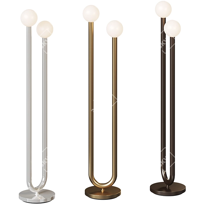Elegant Illuminating Happy Floor Lamp 3D model image 1