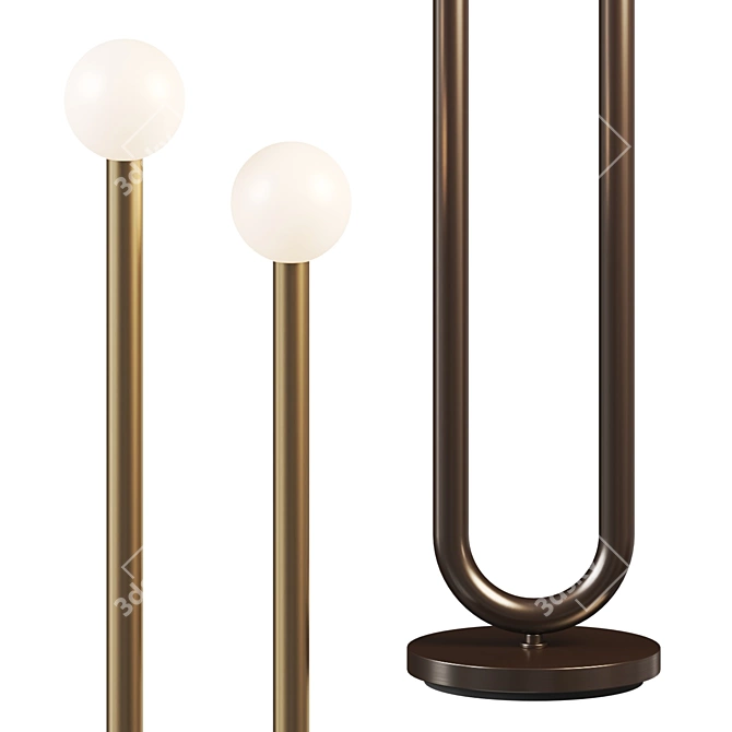 Elegant Illuminating Happy Floor Lamp 3D model image 3