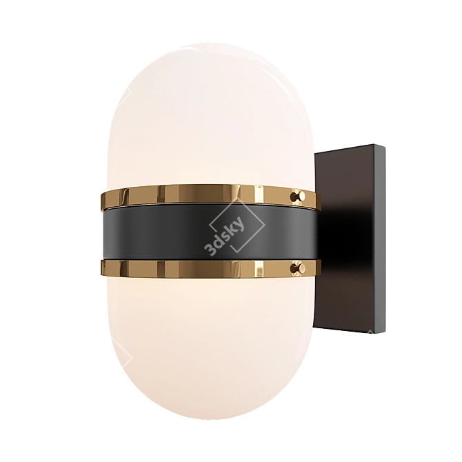 Modern Outdoor Sconce Trio 3D model image 1