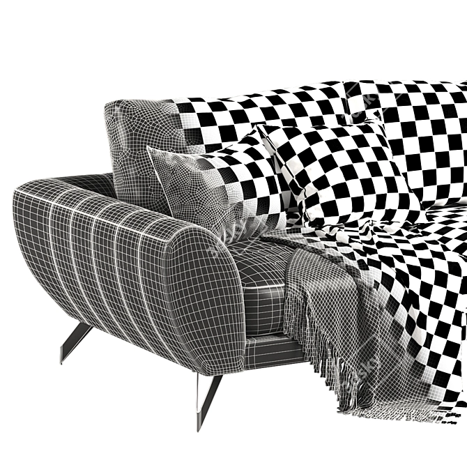 Sleek Modern Designer Sofa 2013 3D model image 3