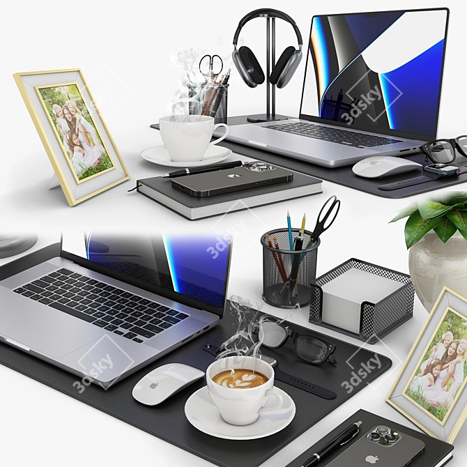 Tech Workspace Render Bundle 3D model image 4