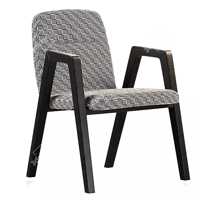 Sleek Benson Dining Chair 3D model image 1