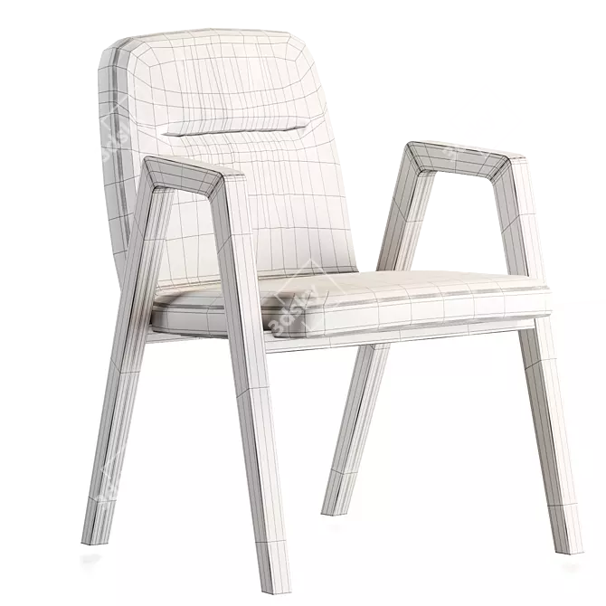 Sleek Benson Dining Chair 3D model image 3