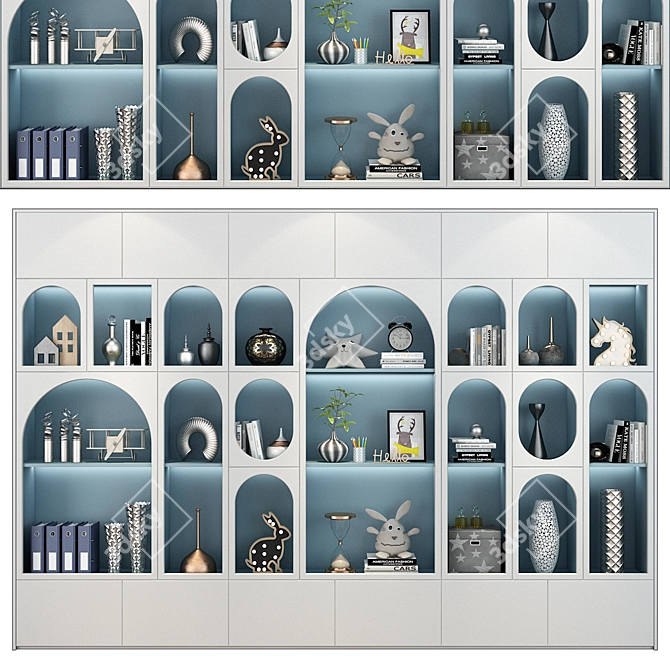 Customizable Children's Furniture Set 3D model image 1