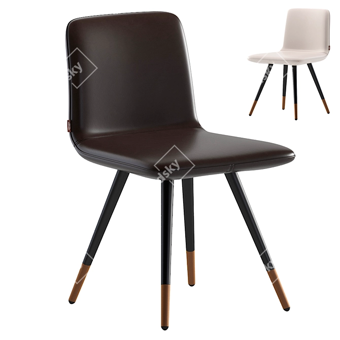 Modern Elegance Chair: Natuzzi Slancio 3D model image 1
