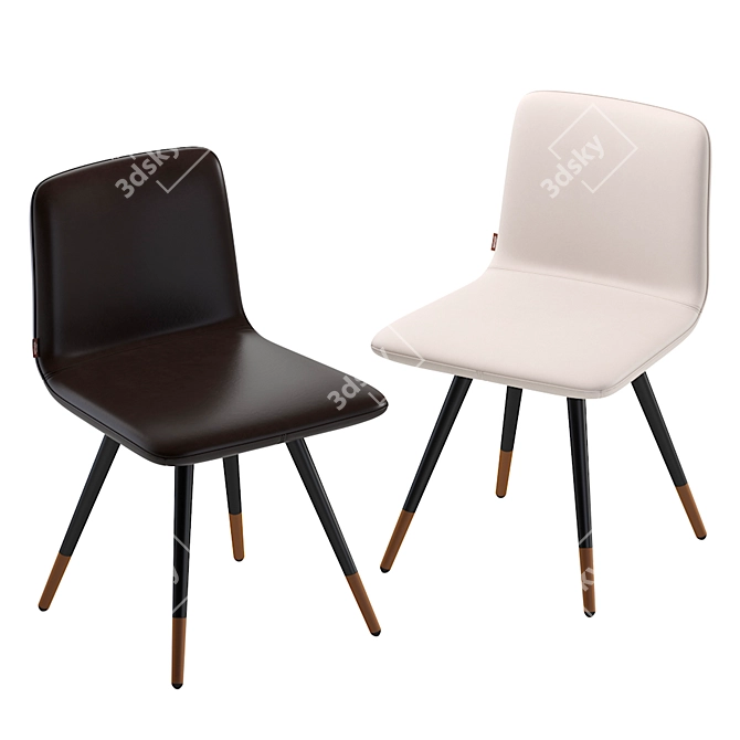 Modern Elegance Chair: Natuzzi Slancio 3D model image 2