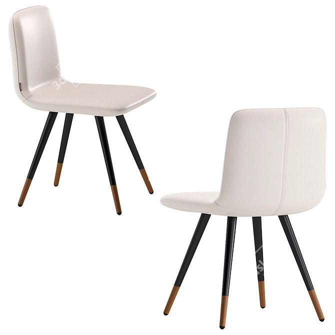Modern Elegance Chair: Natuzzi Slancio 3D model image 6
