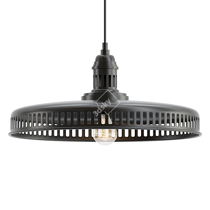Large Iron Flat Pendant, Gabra 3D model image 1
