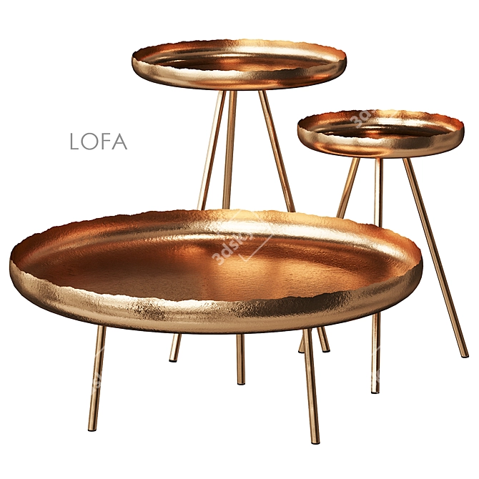 LOFA Nesting Side Tables Set 3D model image 1