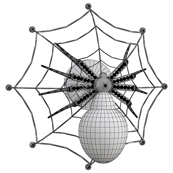 Spider Invasion Wall Lamp Model 3D model image 2