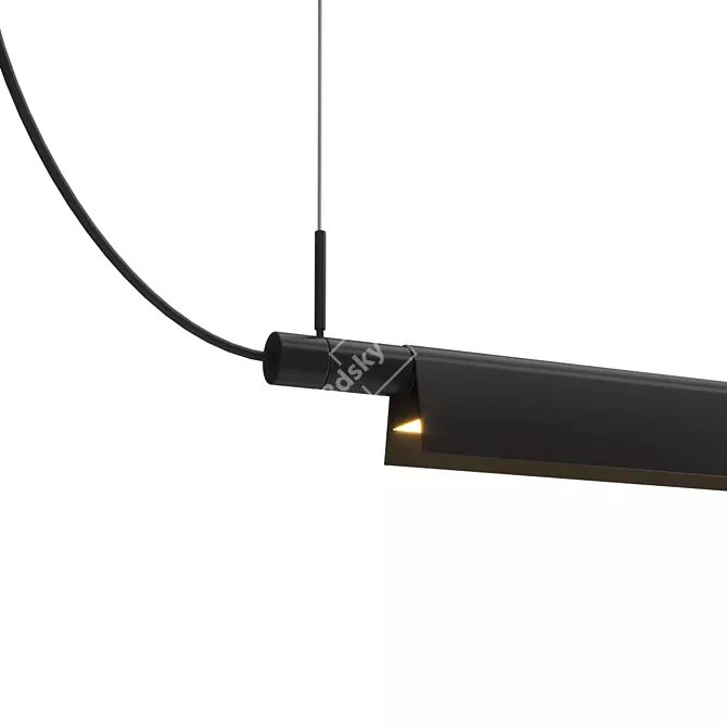 Sleek Sleuth Pendant Suspension Light 3D model image 2