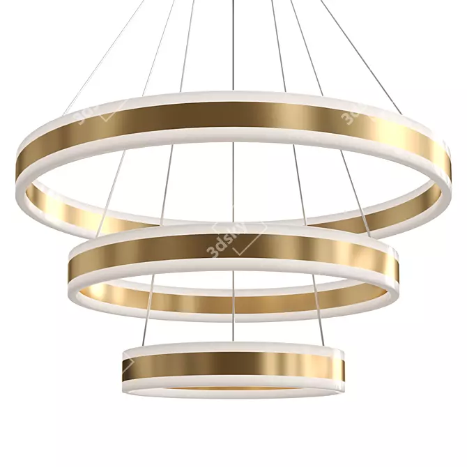 Contemporary LED Chandelier 3D model image 1