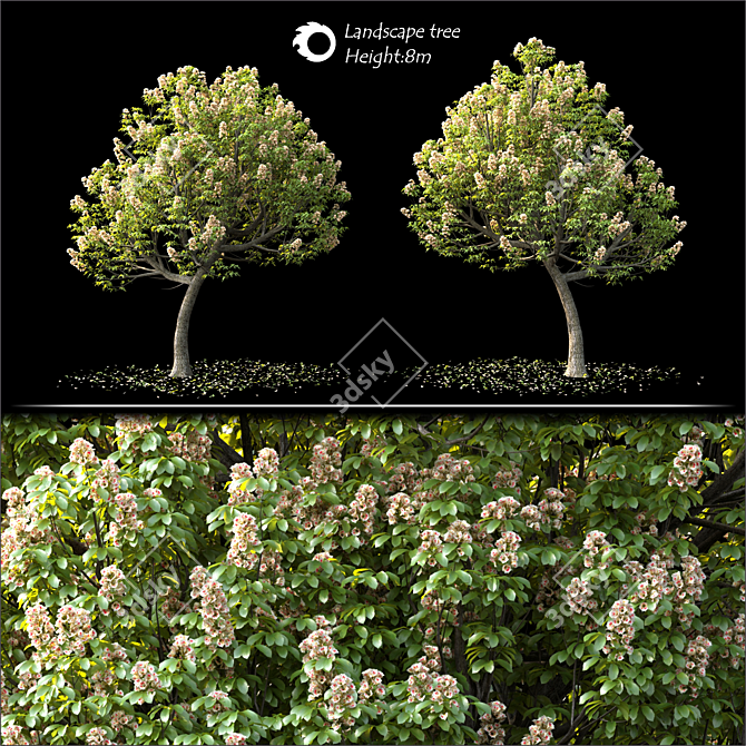 2014 Landscape Tree 8m Render 3D model image 2