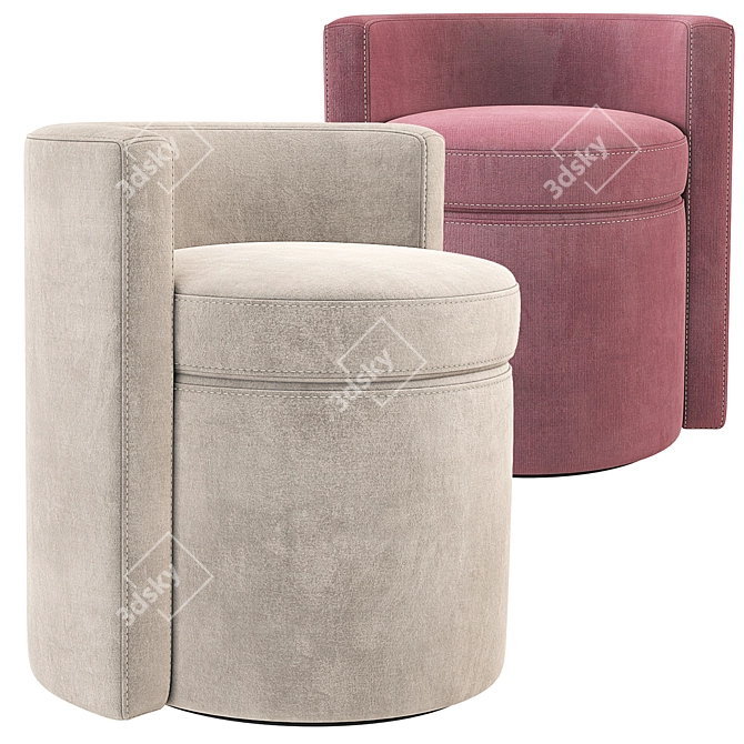  Solene Side Chair Velvet Collection 3D model image 5