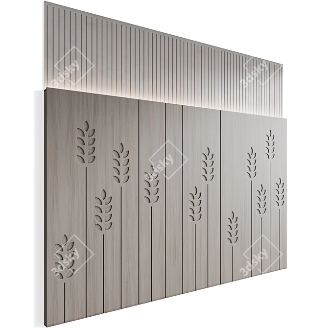 Whimsical Wall Panel for Room 3D model image 4