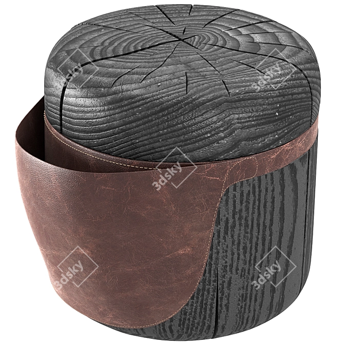 Barbora 2013 Wood Stool 3D model image 7