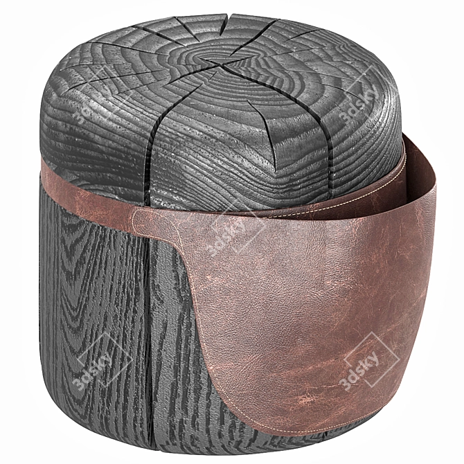 Barbora 2013 Wood Stool 3D model image 8