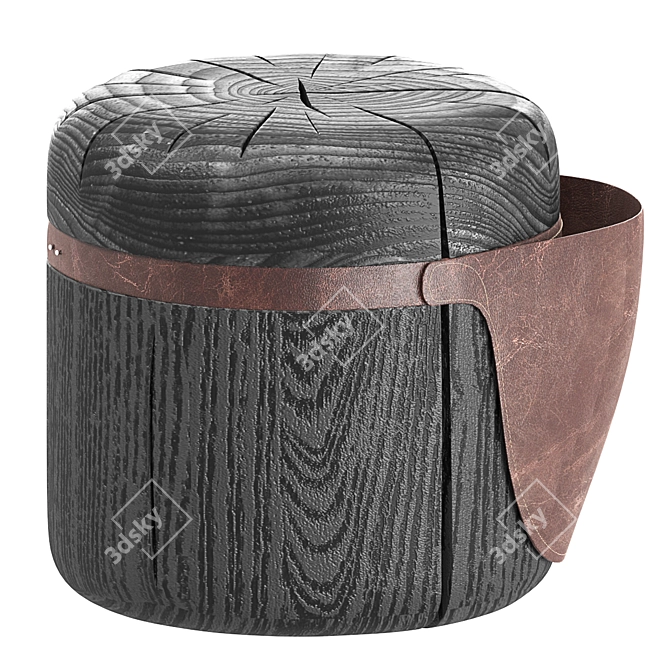 Barbora 2013 Wood Stool 3D model image 9