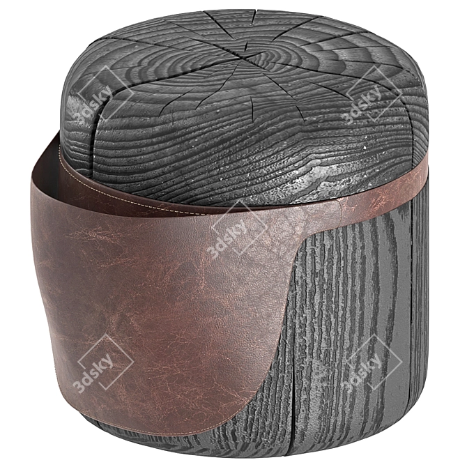 Barbora 2013 Wood Stool 3D model image 10