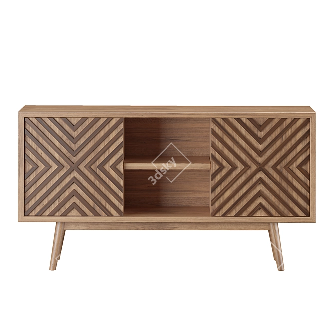 Casanova Sideboard 3D Model Wood 3D model image 1