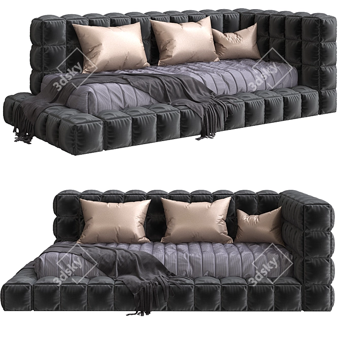 Baldwin Lounge Corner Bed Set 3D model image 1