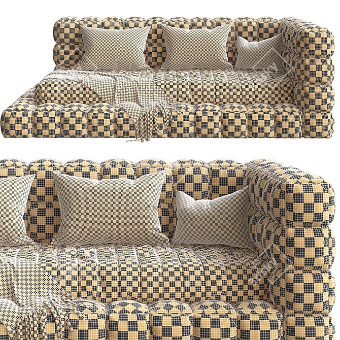 Baldwin Lounge Corner Bed Set 3D model image 2