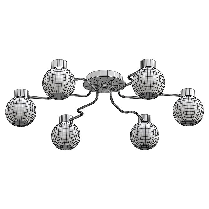 Elegant Citilux Otto Model Chandelier 3D model image 2