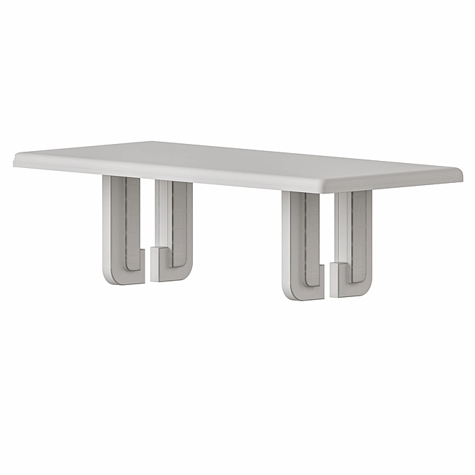 Stylish Marta 07 Dining Table 3D model image 6