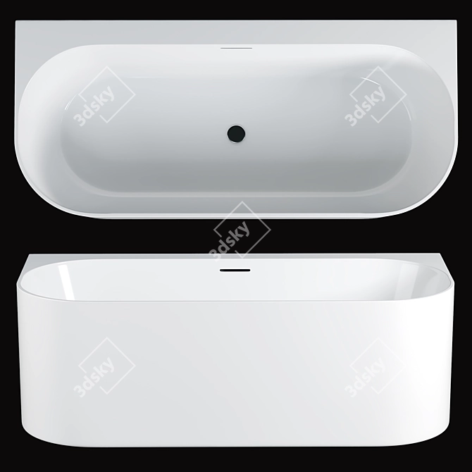 Riho Devotion Back2Wall Badewanne 180 x 80 cm 3D model image 1