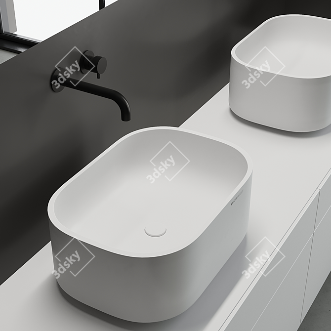 Krion Porcelanosa Unique Bathroom Collection 3D model image 2