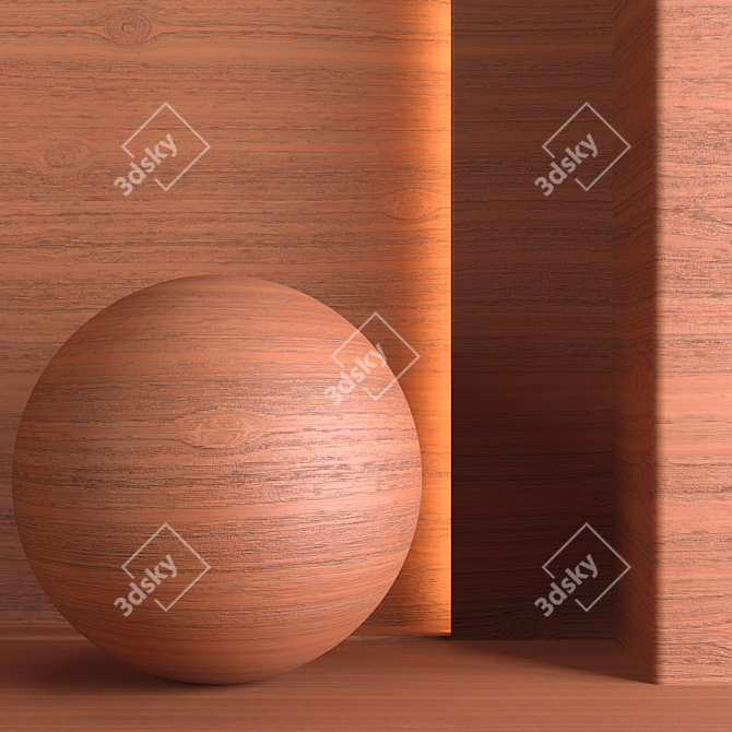 Seamless Wood Material Set 01 3D model image 1