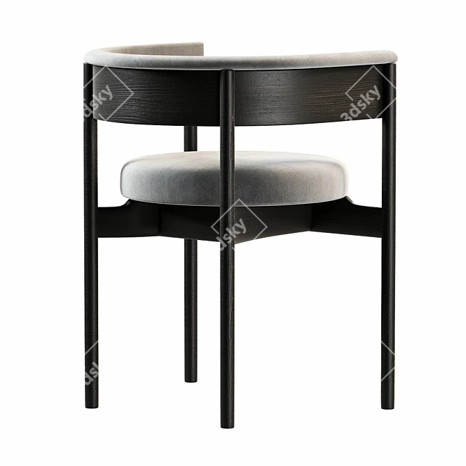 Modern Minatomirai Cafe Side Chair 3D model image 3