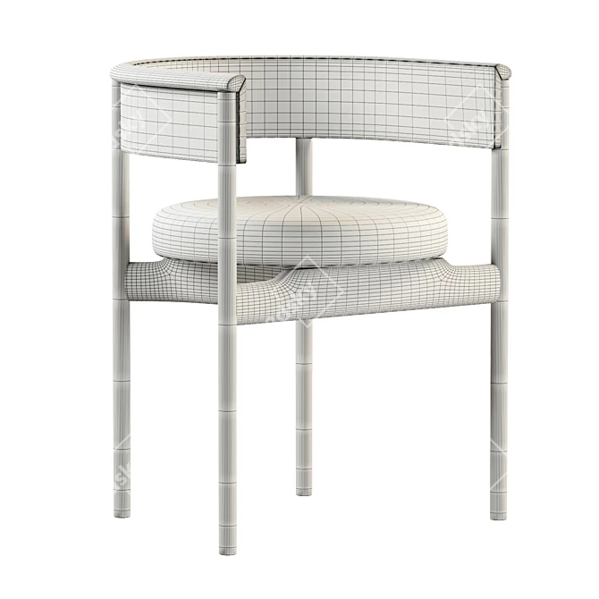 Modern Minatomirai Cafe Side Chair 3D model image 5