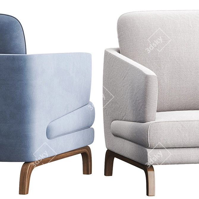 Modern ESPRIT Armchair Max Divani 3D model image 4