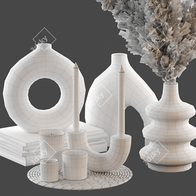 Pampas Zara Home Decor Set 3D model image 7