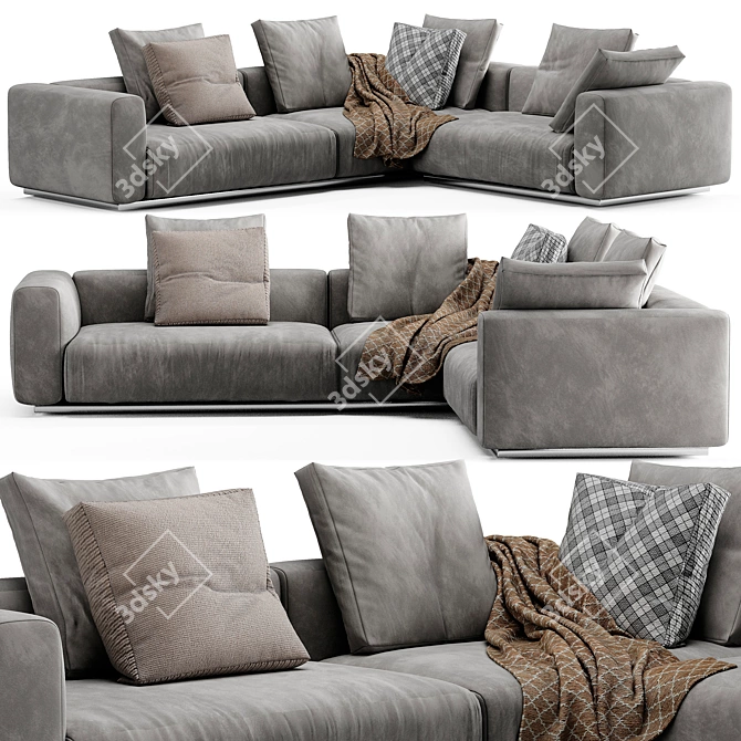 Modern Flexform Lario Sofa Design 3D model image 1