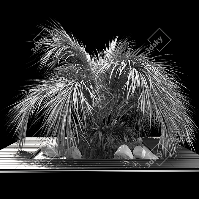 2017 Palm Shrub Model Kit 3D model image 3