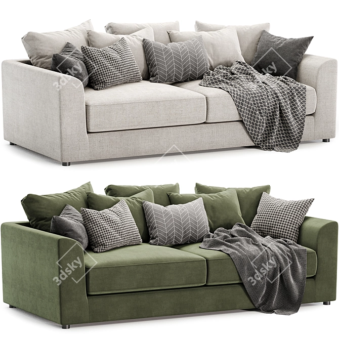 Elegant Jessie Sofa | Plush Airforce 3D model image 1