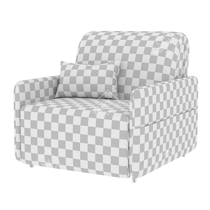 Boston Convertible Armchair Bed 3D model image 3