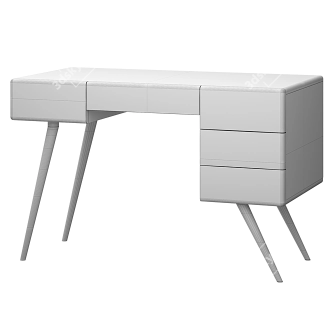 Hackney Writing Desk 3D model image 2