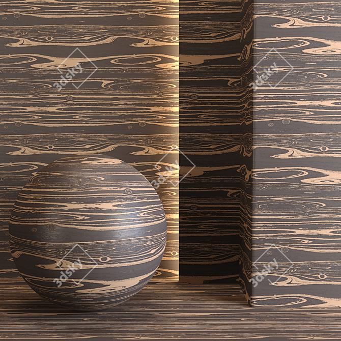 High-Res Seamless Wood Texture Set 3D model image 1